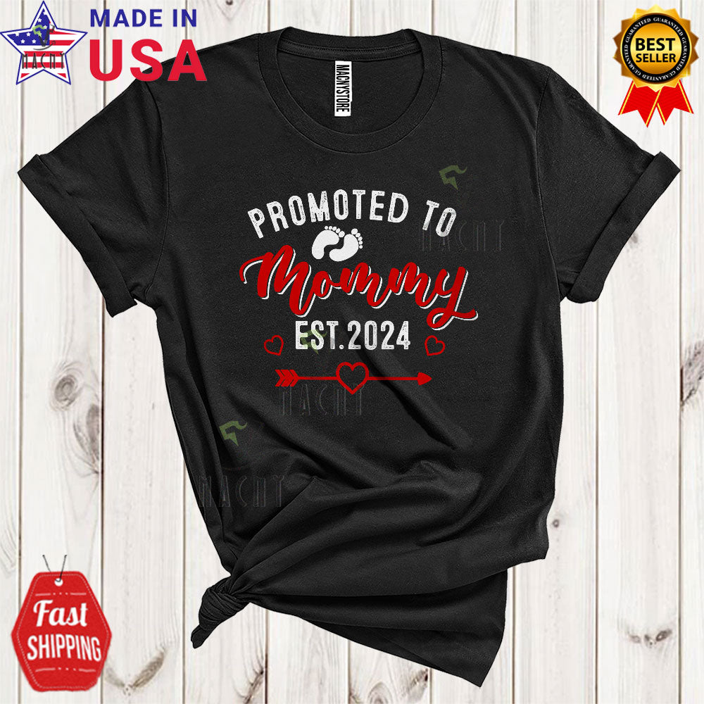 Promoted to Mommy Shirt Pregnancy T-shirt Pregnancy Reveal 