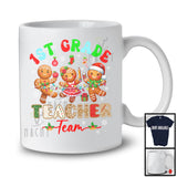 1st Grade Teacher Team; Lovely Christmas Three Gingerbreads Teaching; Teacher Group T-Shirt