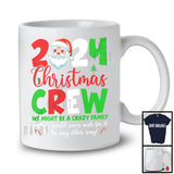 2024 Christmas Crew; Awesome Christmas Family Santa Face Lover; Matching X-mas Group T-Shirt