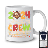 2024 Thanksgiving Crew; Awesome Thanksgiving Fall Autumn Leaves Turkey; Family Group T-Shirt