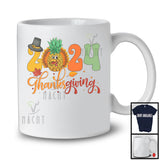 2024 Thanksgiving; Humorous Thanksgiving Pineapple Turkey; Fruit Vegan Dinner Family Group T-Shirt