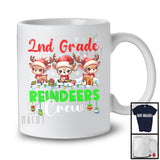 2nd Grade Reindeers Crew; Adorable Christmas Three Dancing Reindeers; Students Teacher Group T-Shirt