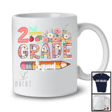 2nd Grade Squad, Floral Back To School First Day Flowers Pencil, Students Teacher Group T-Shirt