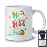 3Ho; Adorable Christmas Ornaments Santa Santa Shelties; Snowing X-mas Family Group T-Shirt