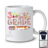 3rd Grade Squad, Floral Back To School First Day Flowers Pencil, Students Teacher Group T-Shirt