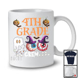 4th Grade Boo Crew, Scary Halloween Boo Ghost Witch Zombie Eyes, Proud Careers Group T-Shirt