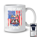 4th Of July Crew, Adorable Independence Day Pit Bull Owner Lover, America Flag Patriotic T-Shirt