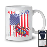 4th Of July Squad, Proud American Flag Tuba Player, Musical Instruments Patriotic Group T-Shirt
