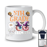 5th Grade Boo Crew, Scary Halloween Boo Ghost Witch Zombie Eyes, Proud Careers Group T-Shirt