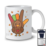 ASL Turkey; Adorable Thanksgiving Hand Sign Language Fall Autumn Leaves; Family Group T-Shirt