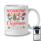 Accountant Christmas Crew; Adorable X-mas Tree Three Gnomes; Snowing Accountant Group T-Shirt