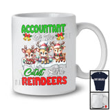 Accountant Of The Cutest Little Reindeers; Wonderful Christmas 3 Reindeers; Snowing X-mas T-Shirt