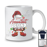 Accountant Squad; Cheerful Christmas Leopard Santa Costume Snowing; Women Jobs Group T-Shirt