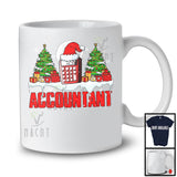 Accountant; Awesome Christmas Moon Tree Santa Accountant Tools; Proud X-mas Careers Jobs T-Shirt