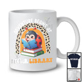 Adventure Begins At Your Library, Adorable Summer Ladybug Reading Book, Leopard Rainbow T-Shirt