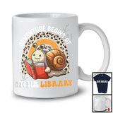 Adventure Begins At Your Library, Adorable Summer Snail Reading Book, Leopard Rainbow T-Shirt