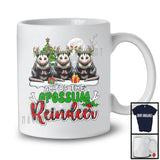 All Of The Opossum Reindeer; Fantastic Christmas Tree Three Reindeer Animals; Snowing Family T-Shirt