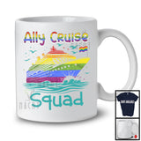 Ally Cruise Squad, Proud LGBTQ Gay Rainbow Flag Cruise Lover, Matching LGBT Gay Group T-Shirt