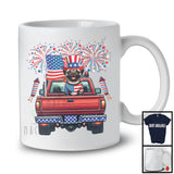 American Flag Pug On Pickup Truck, Lovely 4th Of July Fireworks Firecrackers, Patriotic Group T-Shirt