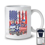 American Flag With Truck Driver, Awesome 4th Of July USA Fireworks, Patriotic Group T-Shirt