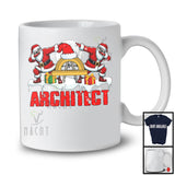 Architect; Awesome Christmas Moon Dabbing Santa Architect Tools; Proud X-mas Careers Jobs T-Shirt