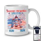 Assistant Fireworks Director I Run You Run, Amazing 4th Of July US Flag Firecrackers, Patriotic T-Shirt