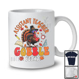 Assistant Teacher Gobble Squad; Humorous Thanksgiving Turkey Fall Leaves; Jobs Careers Group T-Shirt