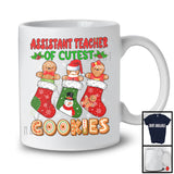 Assistant Teacher Of Cutest Cookies; Adorable Christmas Three Gingerbread In Socks; Baker T-Shirt