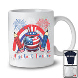 Assistant Teacher, Amazing 4th Of July American Flag Hat Rainbow Lover, Careers Patriotic Group T-Shirt