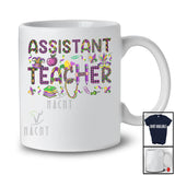 Assistant Teacher; Joyful Mardi Gras Jester Hat Beads Pencil Assistant Teacher; Plaid Jobs Careers T-Shirt