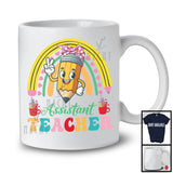 Assistant Teacher, Lovely Pencil Rainbow Lover, School Teaching Assistant Teacher Team T-Shirt