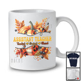 Assistant Teacher; Wonderful Thanksgiving Leopard Plaid Pumpkin Fall Leaves; Jobs Careers T-Shirt