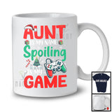 Aunt Is My Name Spoiling Is My Game, Humorous Christmas Santa Gaming, Gamer Family T-Shirt