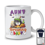 Aunt Of The Brewing Baby; Creepy Halloween Costume Witch Pot; Pregnancy Family Group T-Shirt