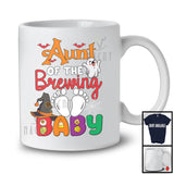 Aunt Of The Brewing Baby, Humorous Halloween Pregnancy Witch Boo Ghost, Family Group T-Shirt