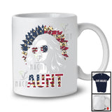 Aunt, Amazing 4th Of July American Flag Sunglasses Girl, Sunflower Patriotic Family Group T-Shirt