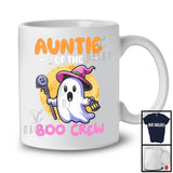 Auntie Of The Boo Crew, Lovely Halloween Costume Witch Boo Ghost, Matching Family Group T-Shirt