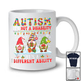 Autism Not A Disability It's A Different Ability; Lovely Christmas Autistic Gnome; Family T-Shirt