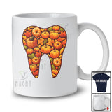 Autumn Pumpkin In Tooth Shape; Wonderful Thanksgiving Fall Leaves; Dental Dentist Squad T-Shirt