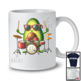 Avocado Playing Drum, Lovely Fruit Vegan Drum Player, Musical Instrument Lover T-Shirt