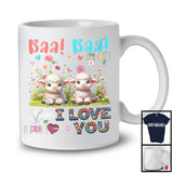 Baa Baa Means I Love You, Adorable Sheeps Flowers Farm Animal, Matching Farmer Lover T-Shirt