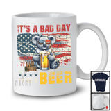 Bad Day To Be A Beer, Humorous 4th Of July Koala Drinking Beer, Vintage US Flag Patriotic T-Shirt