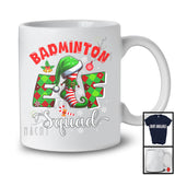 Badminton Elf Squad; Awesome Christmas Snowing Badminton Player Group; X-mas Sport Team T-Shirt