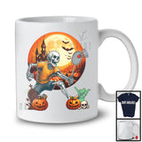 Badminton Skeleton Player; Humorous Halloween Moon Skeleton Lover; Sport Playing Team T-Shirt