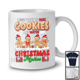 Bake Cookies And Watch Christmas Movies; Amazing X-mas Four Santa Gingerbreads; Family T-Shirt