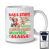 Bake Stuff Watch Christmas Movies With Beagle; Adorable Snow Gingerbread; Baking Baker T-Shirt