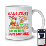 Bake Stuff Watch Christmas Movies With Sun Conure; Adorable Snow Gingerbread; Baking Baker T-Shirt