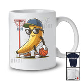 Banana Sunglasses Playing Basketball, Humorous Fruit Lover Basketball Player Sport Team T-Shirt