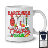 Bartender Christmas Crew; Awesome Christmas Plaid Bartender Group; X-mas Snowing Jobs T-Shirt