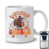 Bartender Gobble Squad; Humorous Thanksgiving Turkey Fall Leaves; Jobs Careers Group T-Shirt